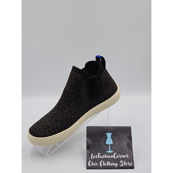 Rothy's Womens Black Brown Leopard Shoes The Chelsea In Espresso Sz 8.5 2371 - Picture 16 of 16